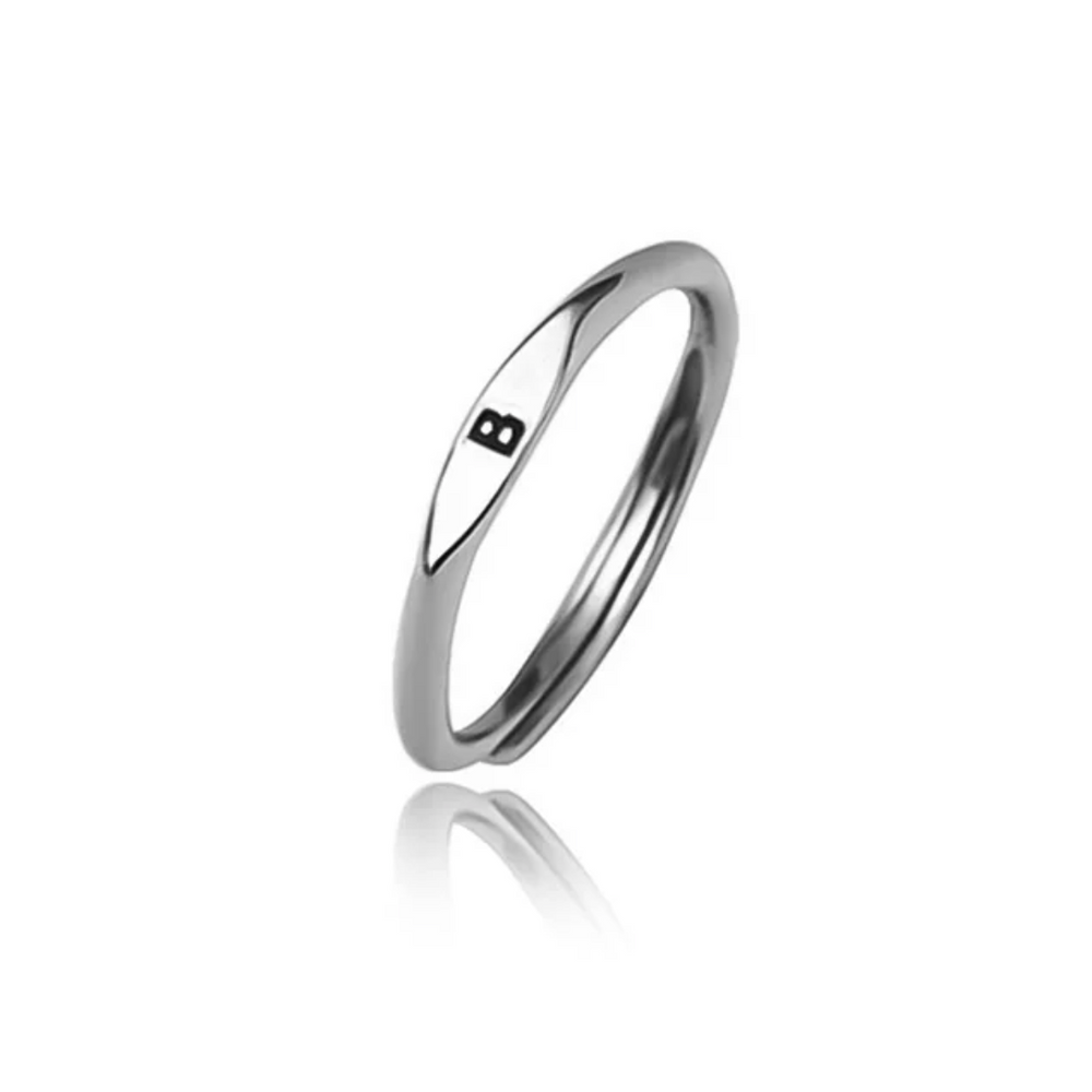 NADIA Dainty Adjustable Initial Signet Ring