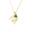 JULIA Initial & Birthstone Charm Chain Necklace