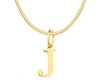 SARLA Flat Snake Chain with Initial