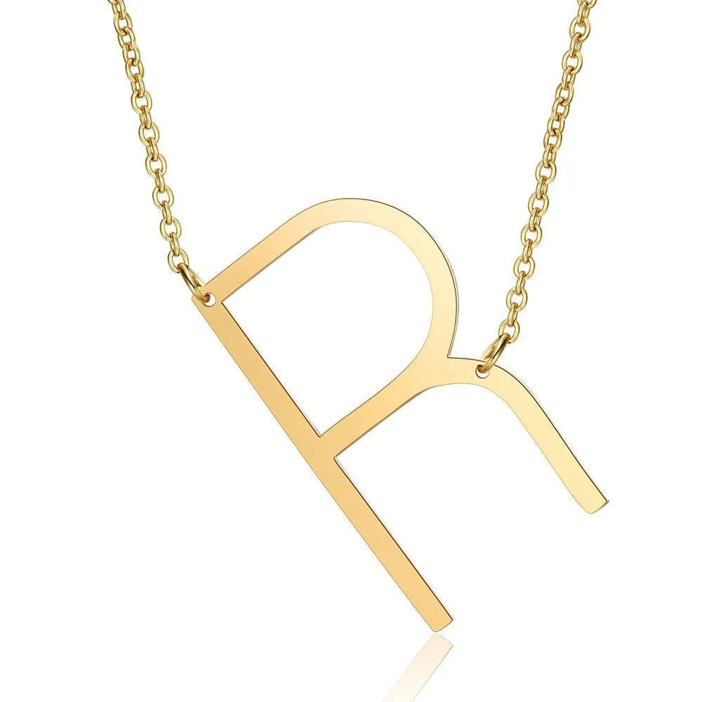 MOXIE Large Sideways Initial Necklace