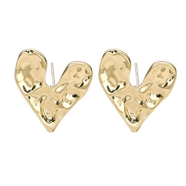 CRUMPLE Heart Earrings