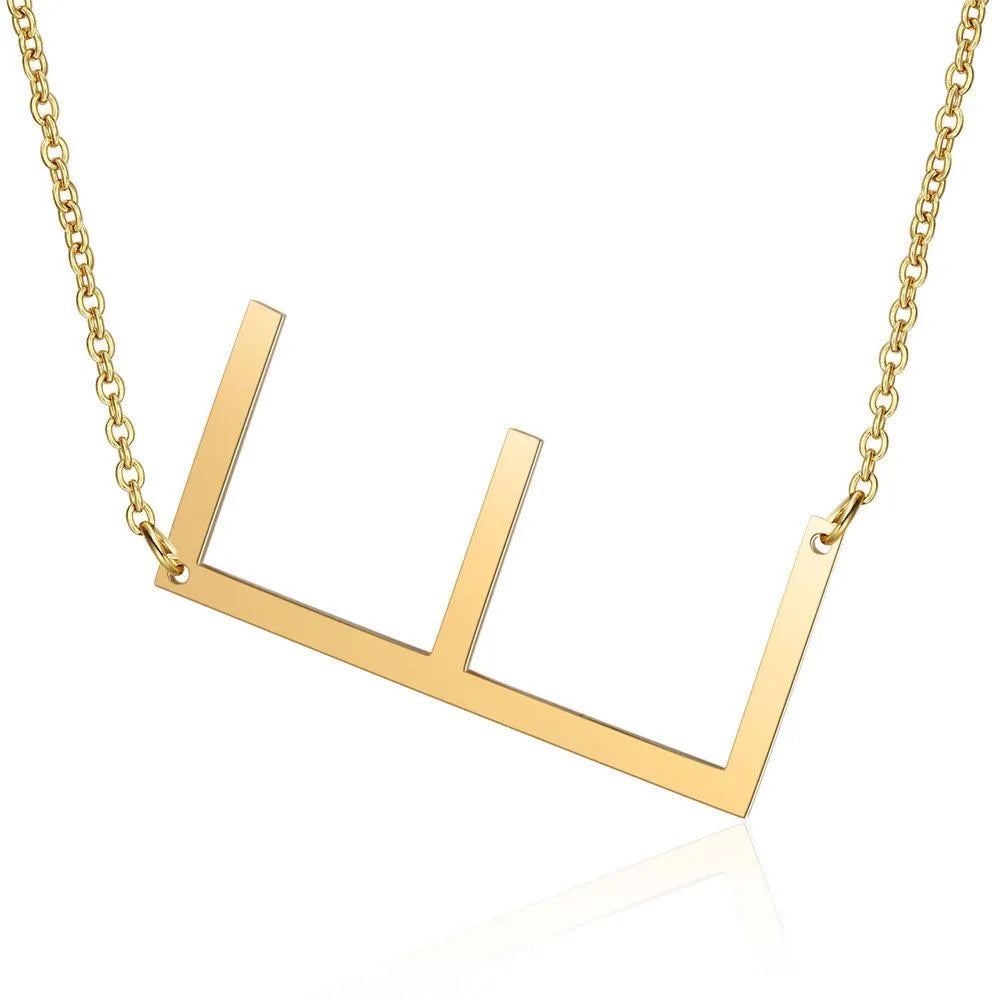 MOXIE Large Sideways Initial Necklace