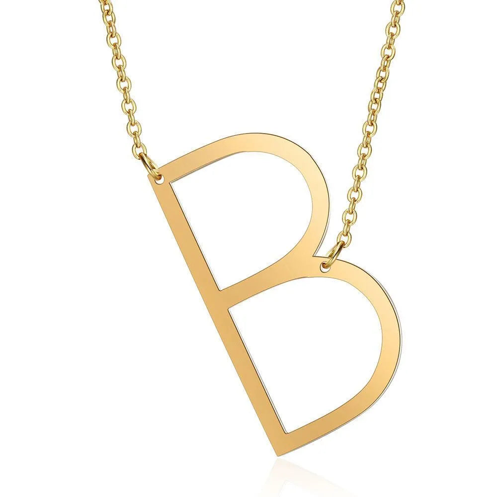 MOXIE Large Sideways Initial Necklace