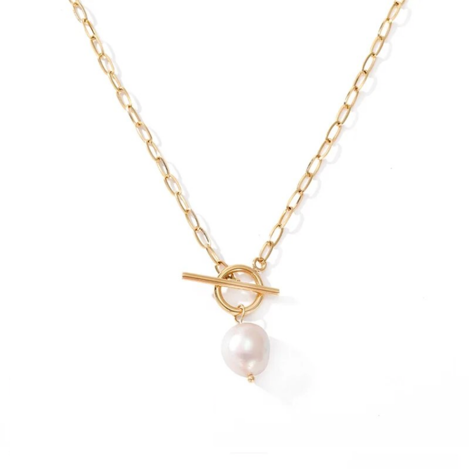 PEARL Toggle Clasp Necklace