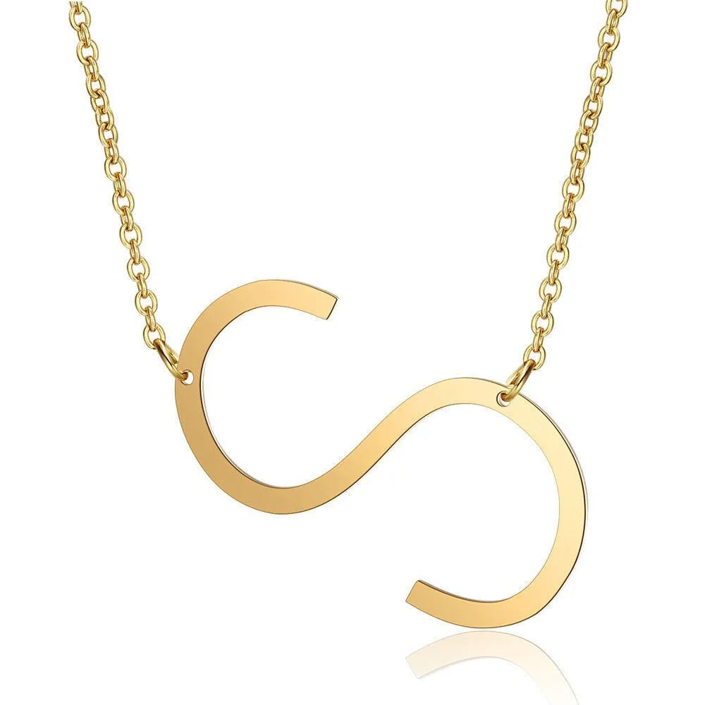 MOXIE Large Sideways Initial Necklace