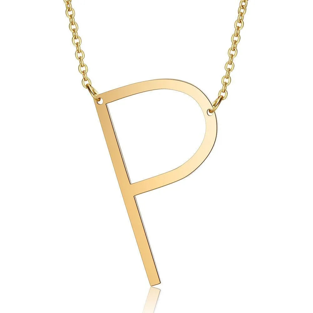 MOXIE Large Sideways Initial Necklace