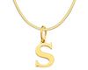 SARLA Flat Snake Chain with Initial