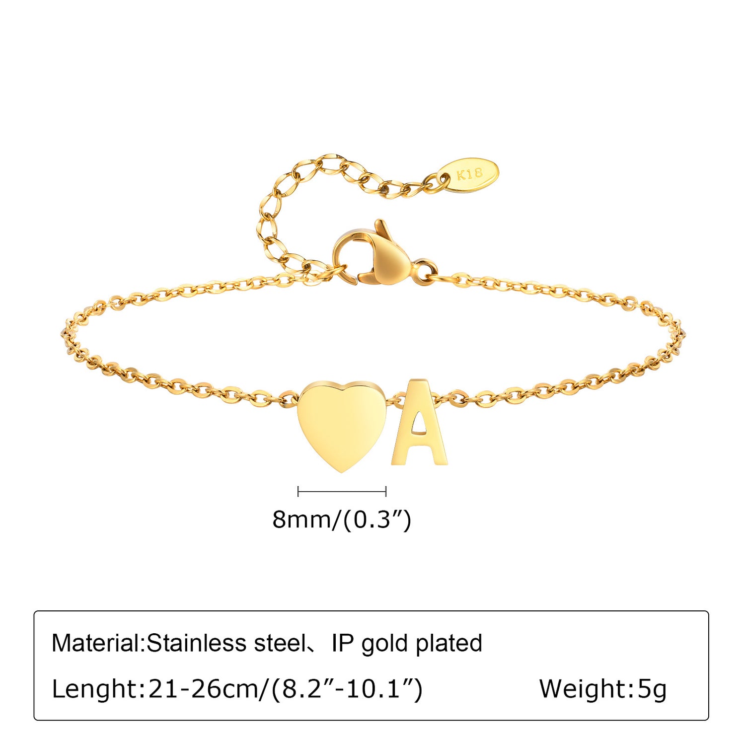 Waterproof gold Anklet